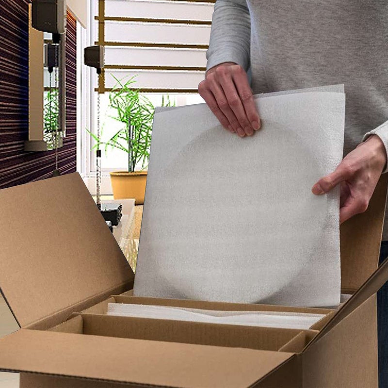 Rocutus Foam Pouches & Foam Wrap Sheets 4 Sizes 80 Count Foam Wrap Sheets Cushioning for Moving  Shipping  Packaging  Storage-Safely Cushion Wrap for Dishes  Furniture  Glasses  Plates Cups (Mixed 1) - Image 4
